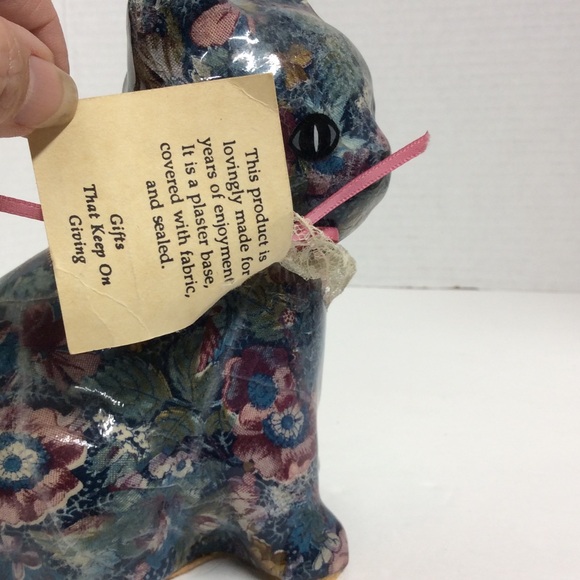 VTG Kozy Kritters by Num’s Decoupage Floral kitten - Picture 10 of 15